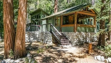 A House With Stone Platform in the Middle of the Woods